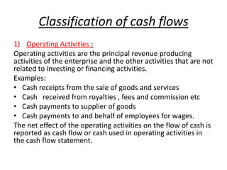 Cash Flow Classification Examples cash flow analysis | PPTX