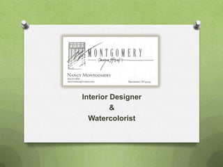 Interior Designer
&
Watercolorist

 