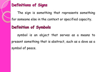 Difinetion Sign Symbol and Sign | PPTX