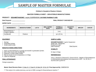 SAMPLE OF MASTER FORMULAE

27

 