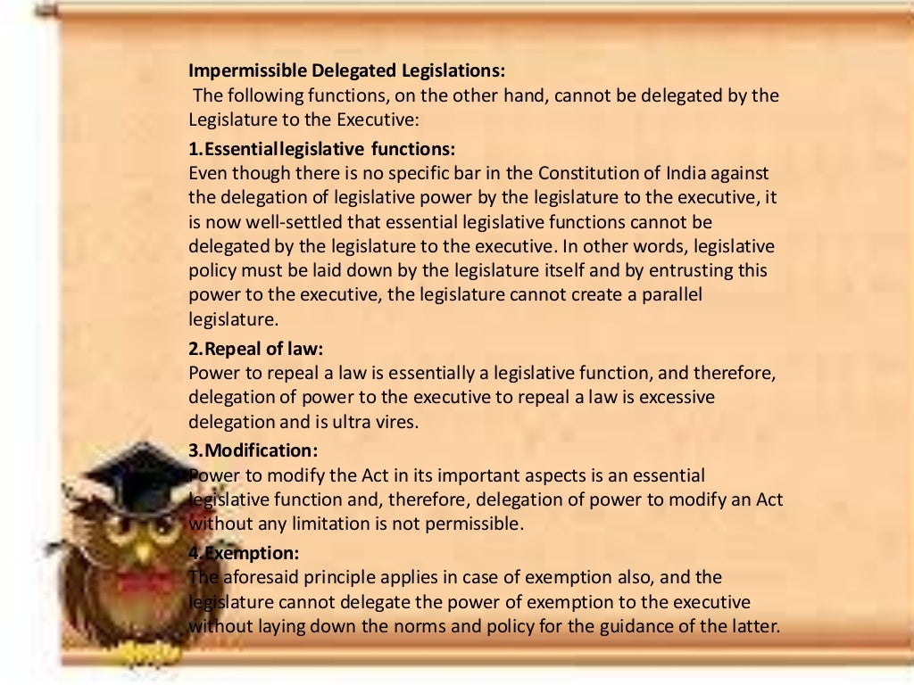 Delegated Legislation
