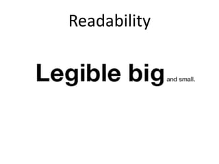 Readability

 