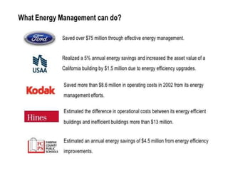 energy management and conservation