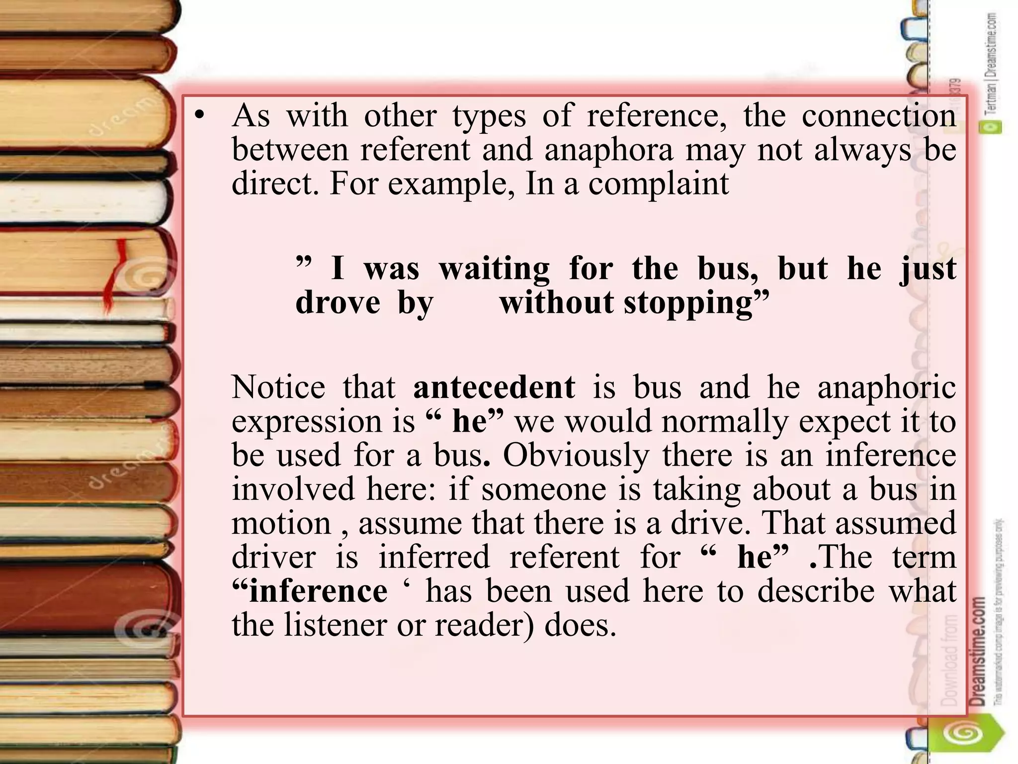Reference And Inference Pragmatic Referece and Inference | PPTX