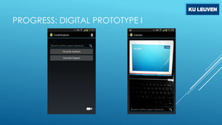 PROGRESS: DIGITAL PROTOTYPE I

 