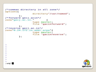 A DNS server maintains the name to IP address mapping of the domain 	for which it is the name server.