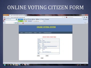 ONLINE VOTING CITIZEN FORM

 