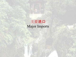 主要进口
Major Imports
 