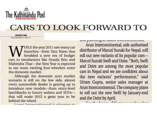 The Kathmandu Post, Economic News Dated 1st. Jan. 2012