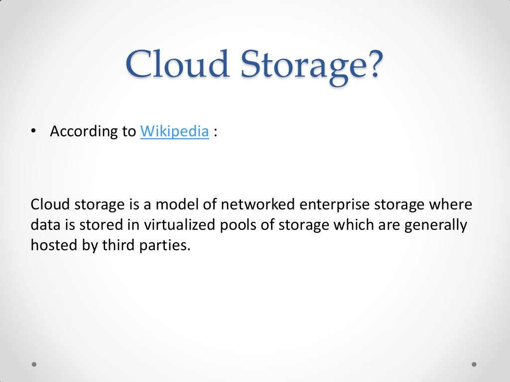 Benefits of Cloud storage for Small Business