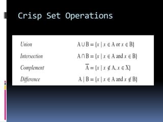 Crisp Set Operations

 