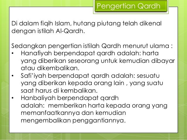 Qardh Dan Ariyah
