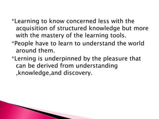 Learning to Know | PPT