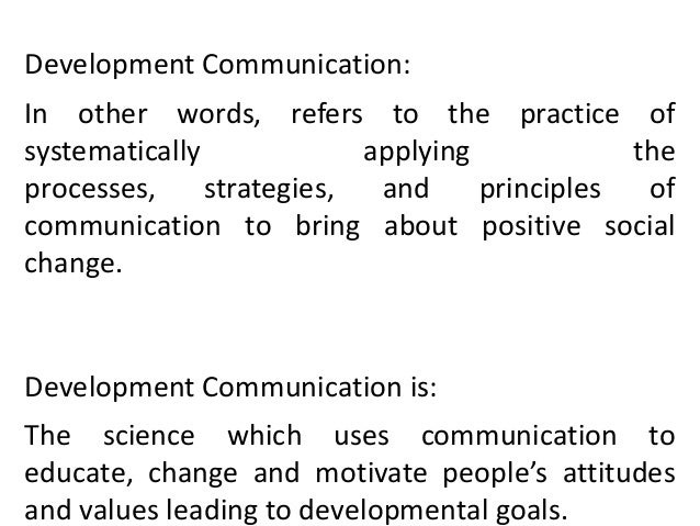 DEvelopment communication