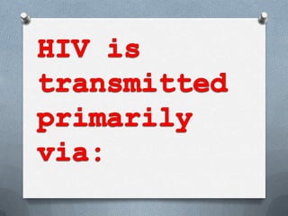 HIV/AIDS REPORT MT LAWS | PPT