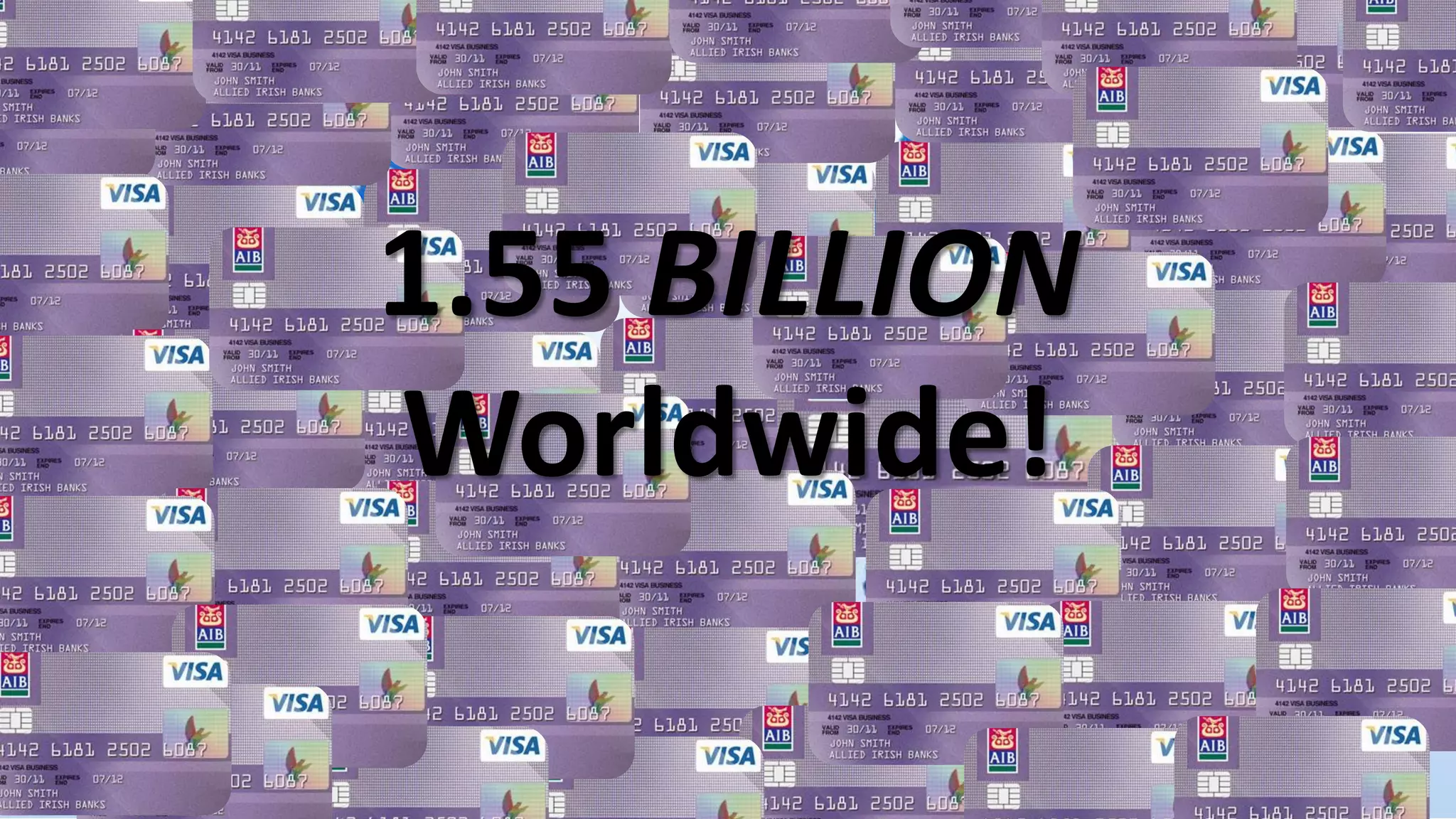 1.55 BILLION
Worldwide!
