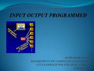 BY,
M.THAMARAI SELVI,
DEPARTMENT OF COMPUTER ENGINEERING,
CIT SANDWICH POLYTECHNIC COLLEGE,
COIMBATORE.

 
