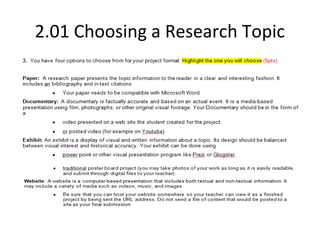 2.01 Choosing a Research Topic
 