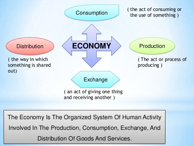 what is production distribution and consumption in economics