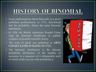 binomial distribution | PPTX