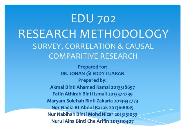 Causal comparative dissertation