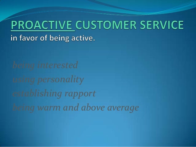 Proactive Selling