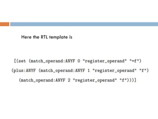Here the RTL template is
 