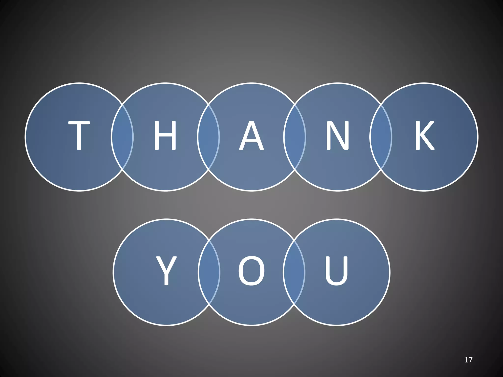 T H A N K
17
Y O U
 