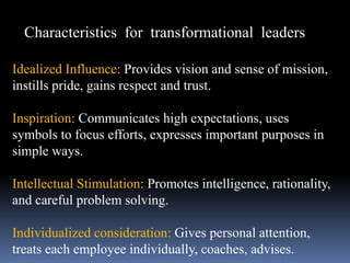 INTERPERSONAL  RELATIONSHIP  AND  LEADERSHIP