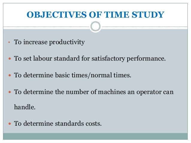 TIME STUDY time-study