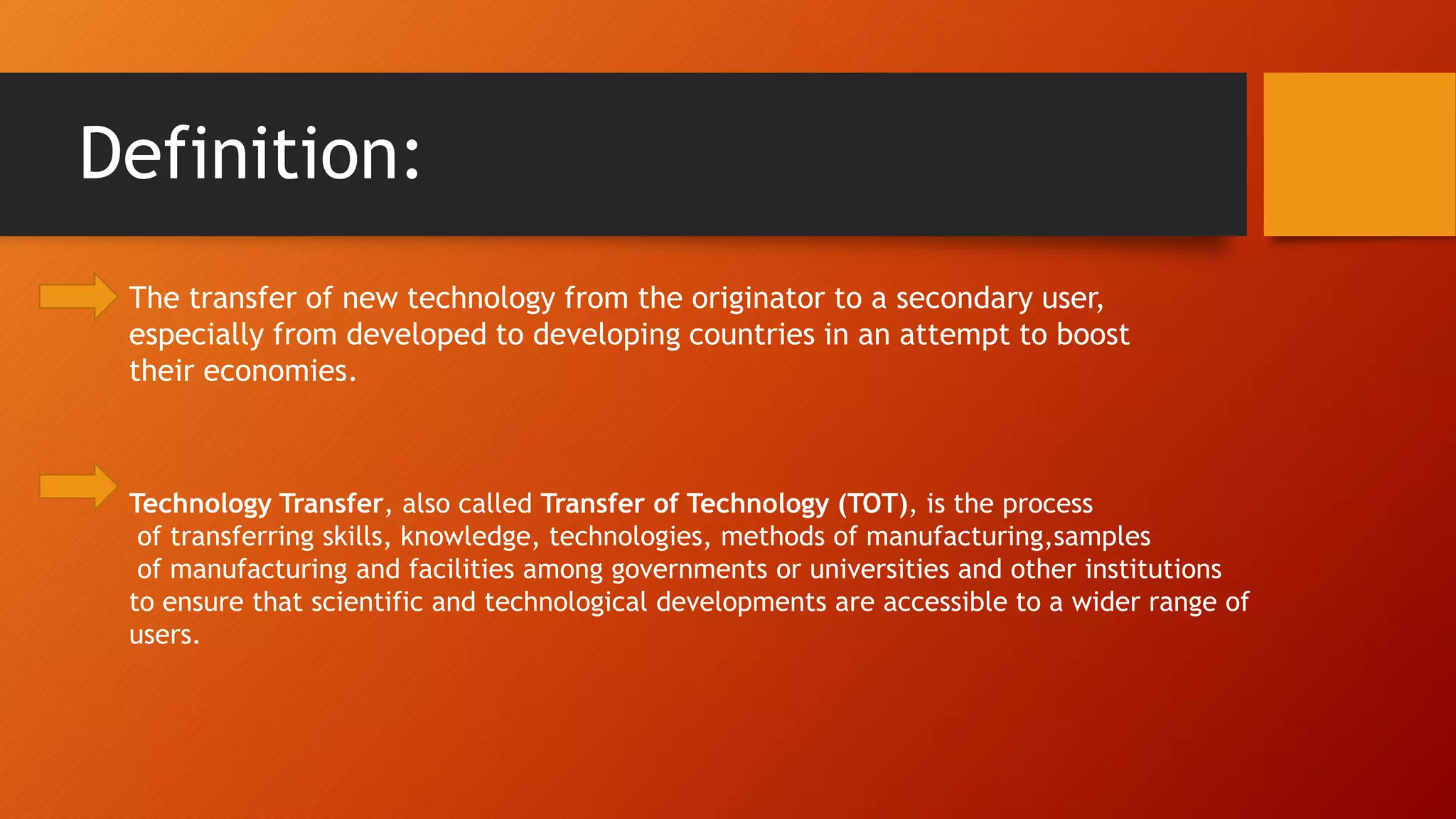 Technology Transfer Issues related To Software | PPTX | IT and Internet ...