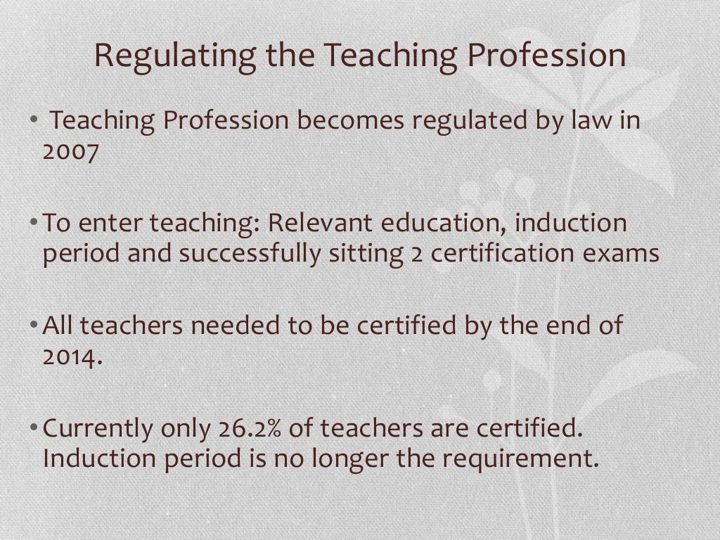Teacher Policies in