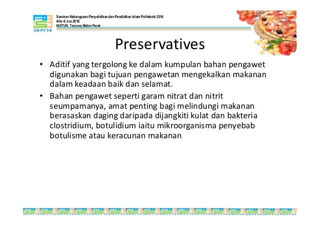KERAGUAN PENGGUNAAN BAHAN DALAM PENGENDALIAN MAKANAN MODEN
