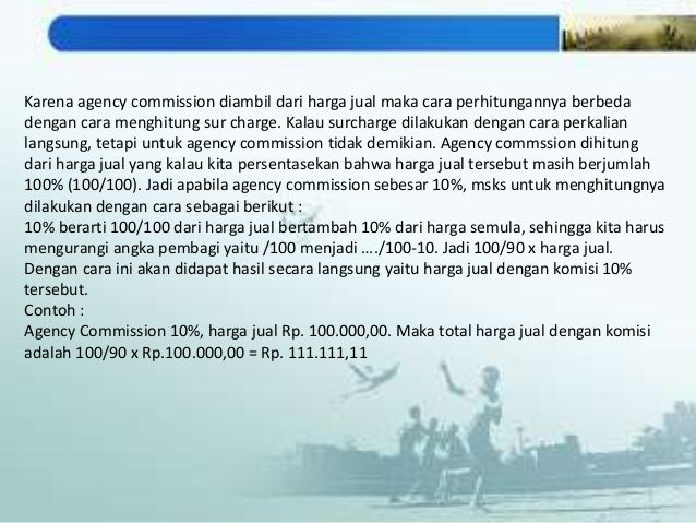 Contoh cara menghitung harga paket wisata