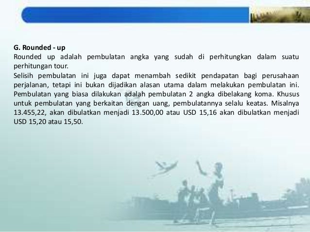 Contoh cara menghitung harga paket wisata