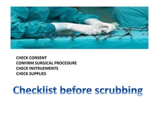 Surgery Outdated Check Process OPERATION THEATURE MANAGEMENT FOR NURSES | PPTX