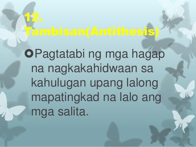 antithesis kahulugan in tagalog