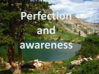 Perfection
and
awareness
 