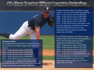 Minor League Baseball Player Salaries vs Expense | 2010 Sports