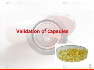Validation of capsules
40
 