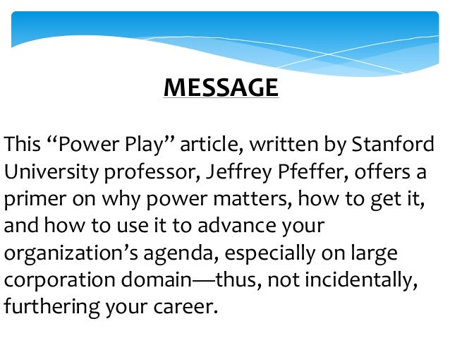 Presentation On Power Play