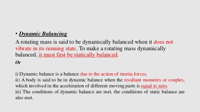 dynamic balance