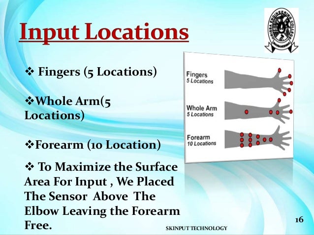 skinput technology Skinput interface as we all understand that the touch screen is turning into successive generation technology and it’s being common in the majority. skinput technology Skinput interface as we all understand that the touch screen is turning into successive generation technology and it’s being common in the majority.