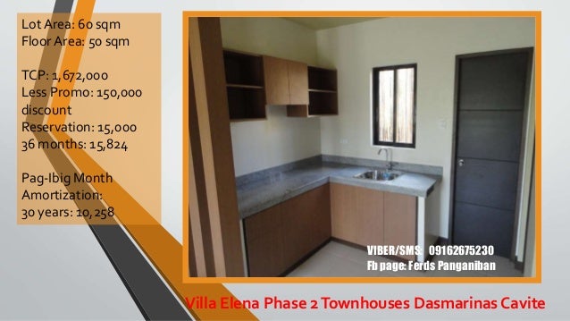 Villa Elena Phase 2 Townhouses Dasmarinas Cavite Pag Ibig Housing Loan