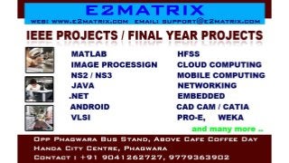 M.TECH THESIS AND PROJECTS CHANDIGARH