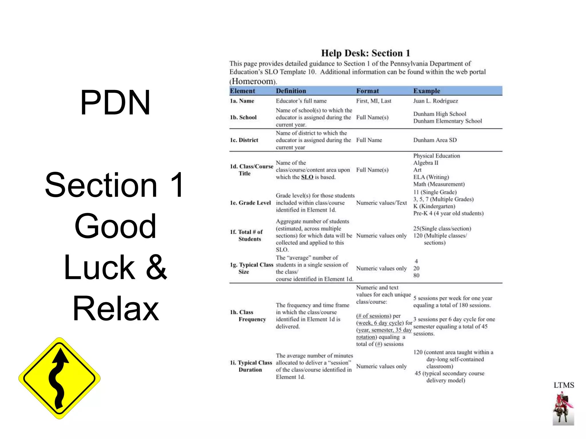 PDN 
Section 1 
Good 
Luck & 
Relax 

