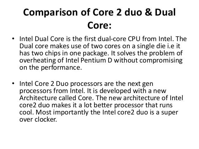 core 2 duo vs dual core core 2 duo vs dual core