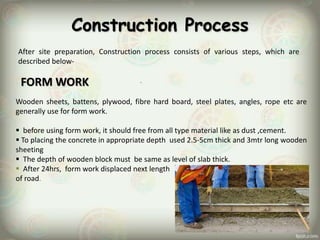 CONSTRUCTION OF CEMENT CONCRETE ROAD | PPTX