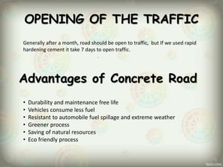 CONSTRUCTION OF CEMENT CONCRETE ROAD | PPTX