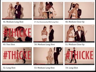 46. Medium Long Shot 47. Pan Downwards/Mid Long Shot 48. Medium Close Up 
49. Two Shot 50. Medium Long Shot 51. Medium Close Up 
52. Long Shot 53. Medium Long Shot 54. Long Shot 
 